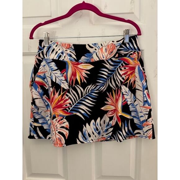 Tommy Bahama Golf Floral Skort Athletic Large Athleisure Botanical Tropical - Picture 5 of 7